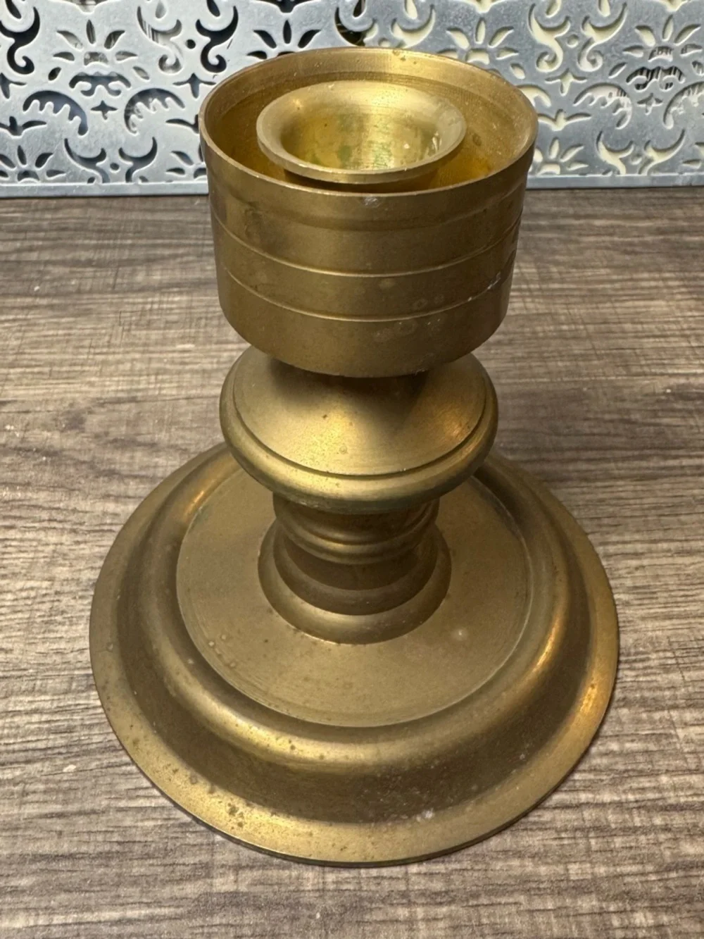 Vintage Solid Brass Candlestick Candle Holder Pedestal